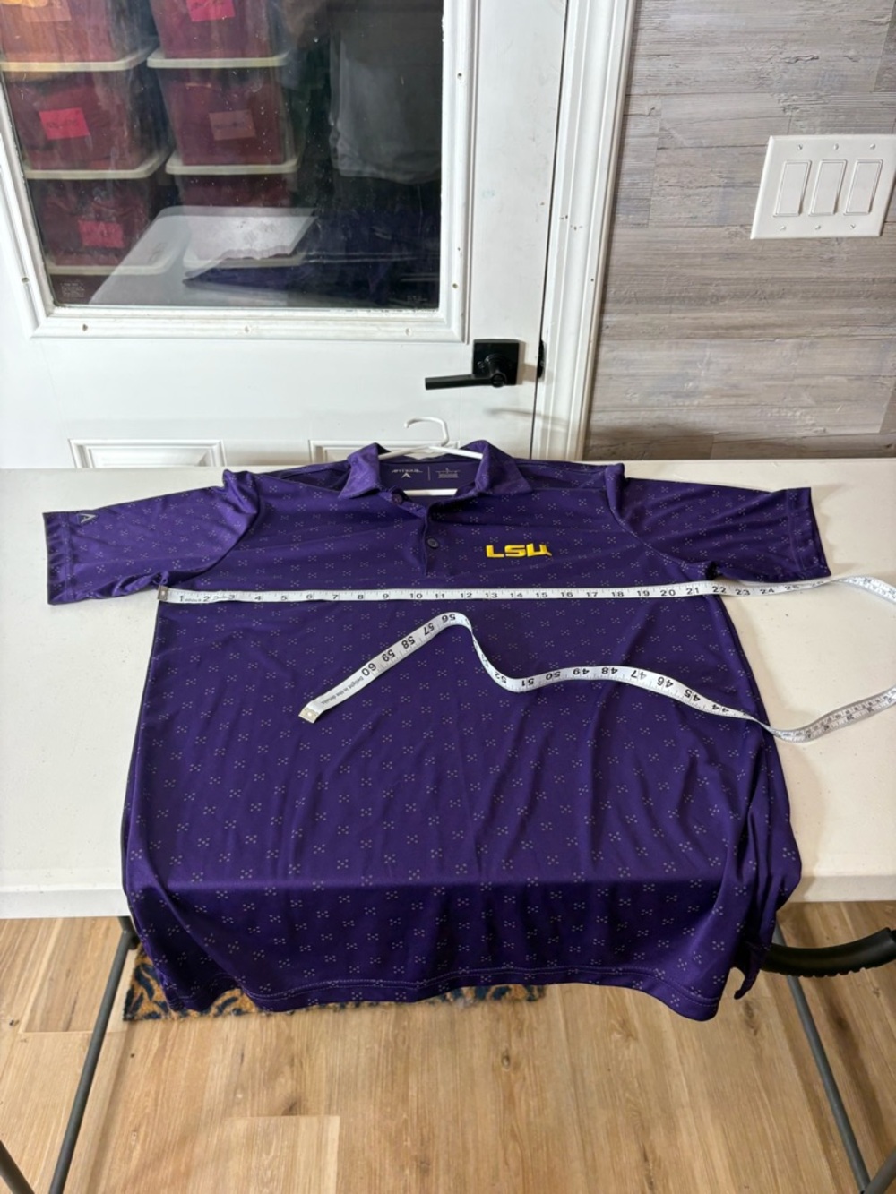 Antigua Purple Polo with Gold LSU Embroidery 1973 - Picture 9 of 12
